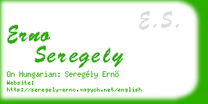 erno seregely business card